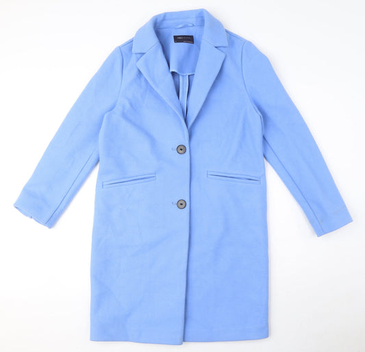 Womens UK Size 8 Marks and Spencer Blue Overcoat