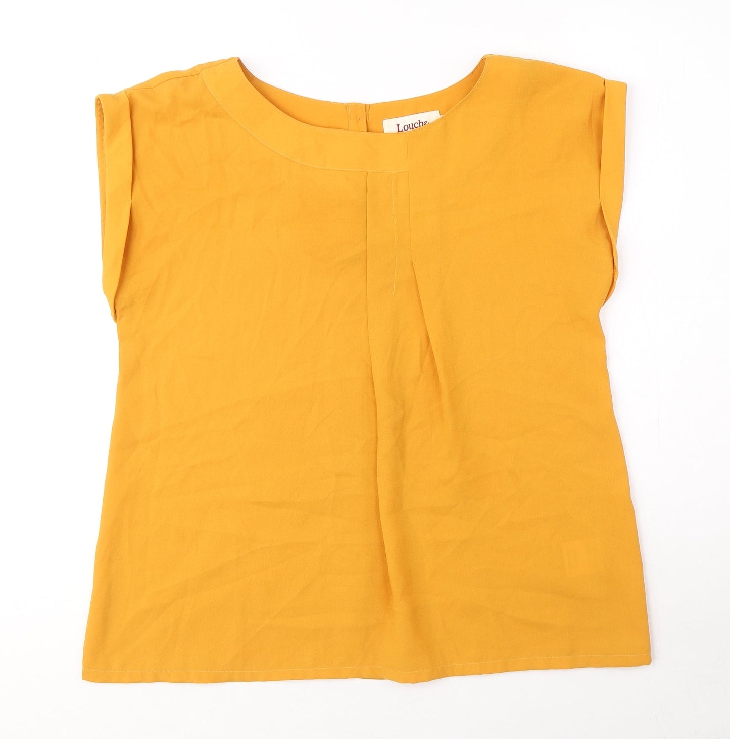 Womens UK Size 8 Louche Yellow Basic Blouse