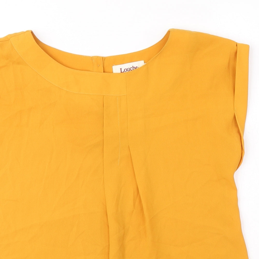 Womens UK Size 8 Louche Yellow Basic Blouse