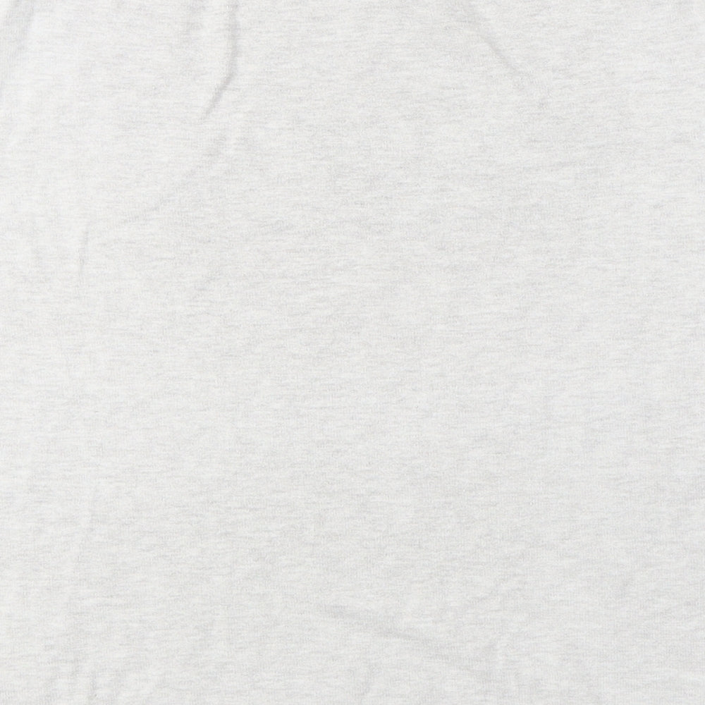 Minuet Womens Grey Viscose Basic T-Shirt Size 12 Square Neck