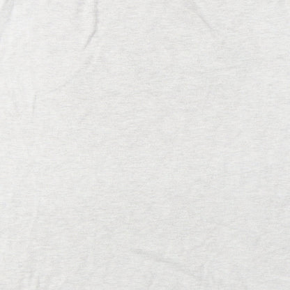 Minuet Womens Grey Viscose Basic T-Shirt Size 12 Square Neck