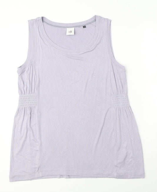 Womens UK Size L CAbi Purple Basic Blouse