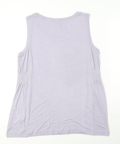 Womens UK Size L CAbi Purple Basic Blouse