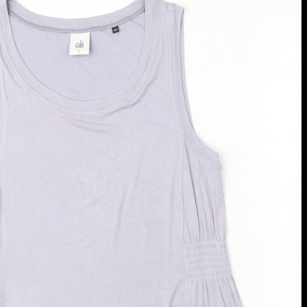 Womens UK Size L CAbi Purple Basic Blouse