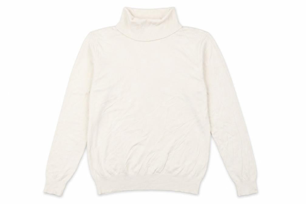 Marks and Spencer Womens Beige High Neck Viscose Pullover Jumper Size 12