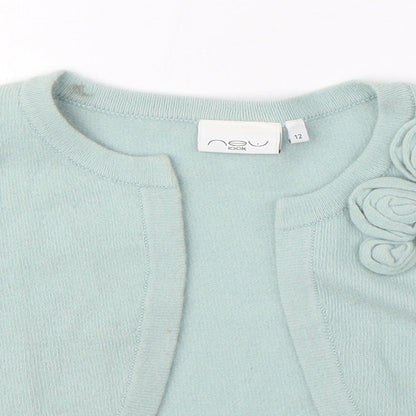 Womens UK Size 12 New Look Blue Cardigan Jumper