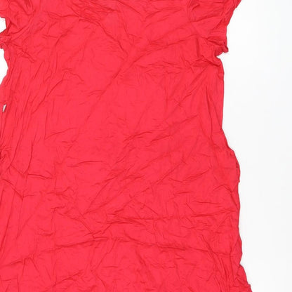 Hering Kids Girls Red Viscose Shift Size 16 Years Scoop Neck Pullover