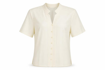 Womens UK Size 12 Marks and Spencer Beige Basic Button-Up