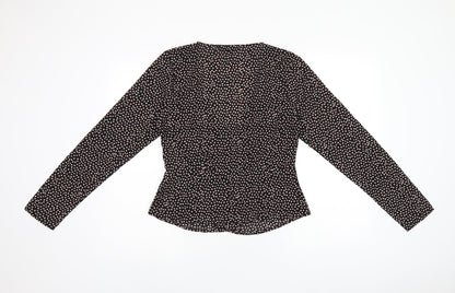 Womens UK Size M Brave Soul Black Basic Button-Up