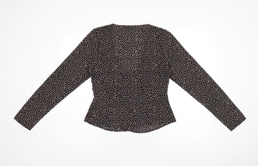 Womens UK Size M Brave Soul Black Basic Button-Up