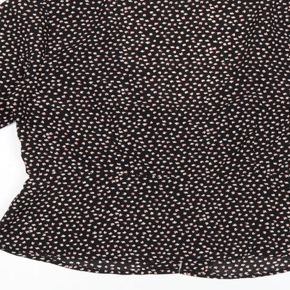 Womens UK Size M Brave Soul Black Basic Button-Up