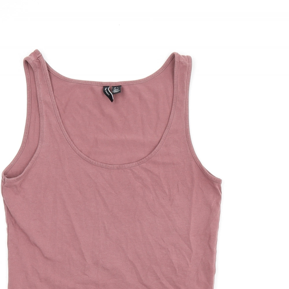 Womens UK Size 6 VERO MODA Pink Jersey Tank
