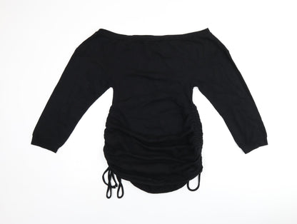Womens UK Size 8 PRETTYLITTLETHING Black Jersey T-Shirt