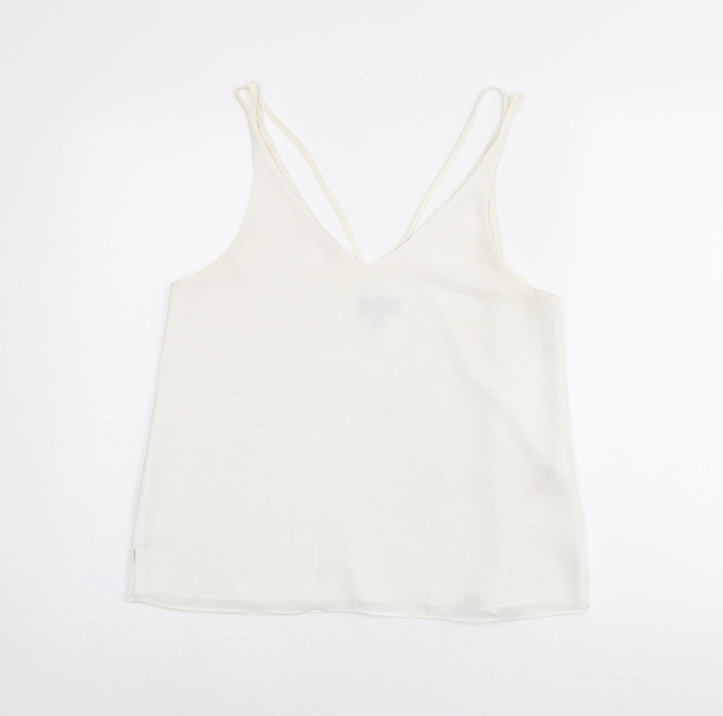 Womens UK Size 12 Topshop White Camisole T-Shirt