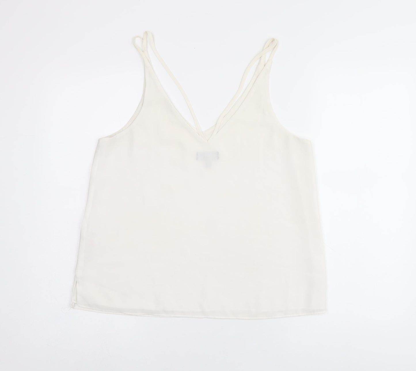 Womens UK Size 12 Topshop White Camisole T-Shirt