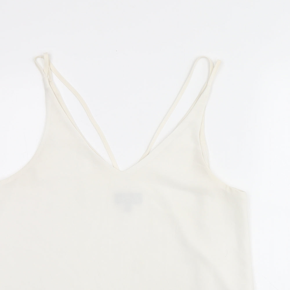 Womens UK Size 12 Topshop White Camisole T-Shirt