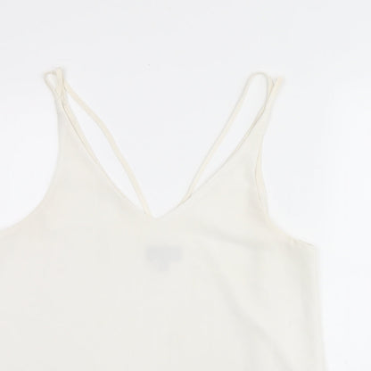 Womens UK Size 12 Topshop White Camisole T-Shirt