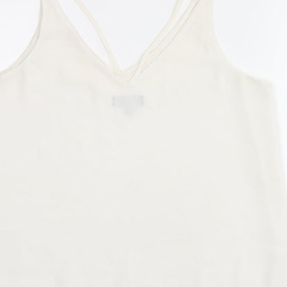 Womens UK Size 12 Topshop White Camisole T-Shirt