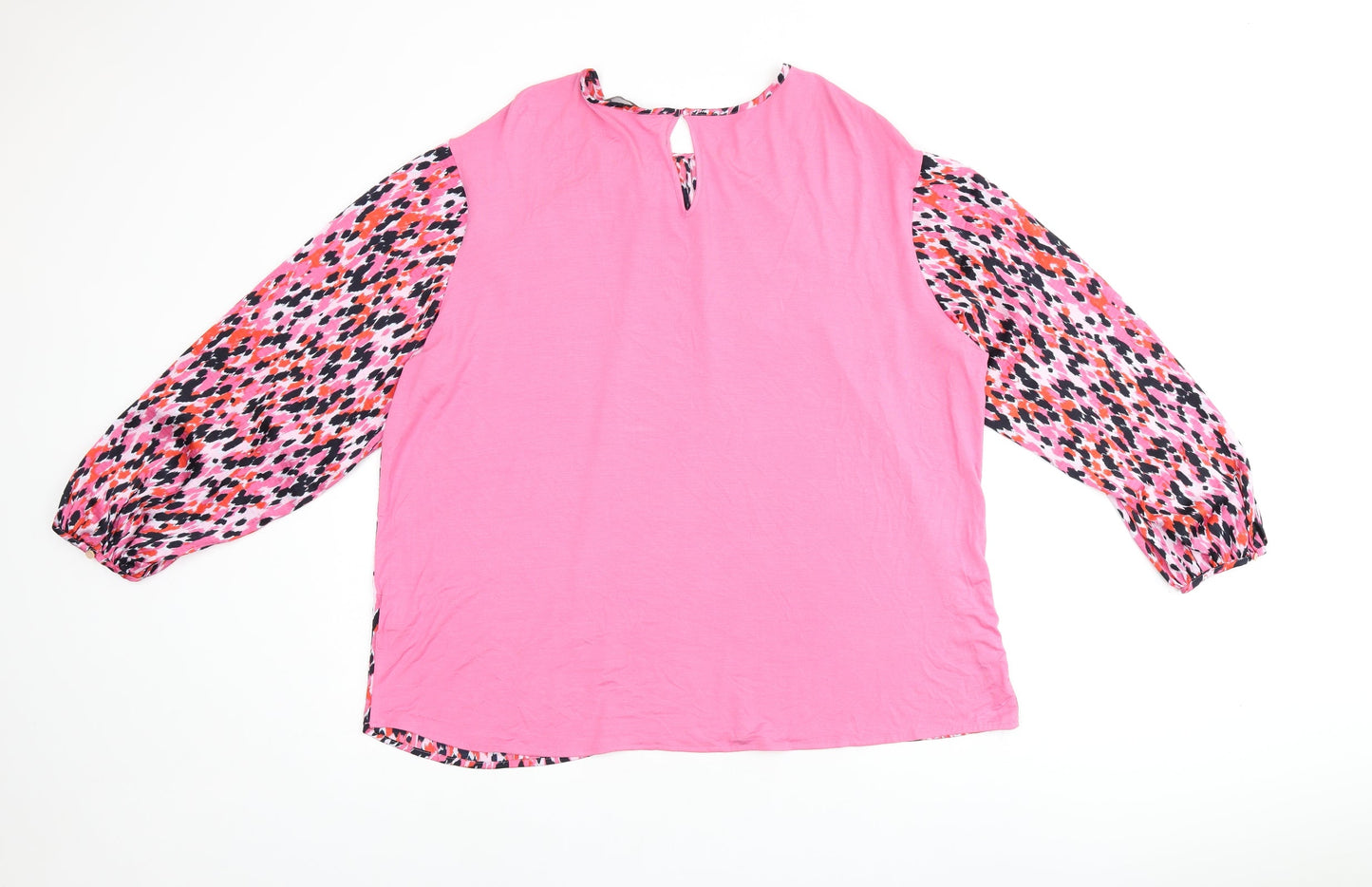 Womens UK Size 16 Marks and Spencer Pink Jersey Blouse