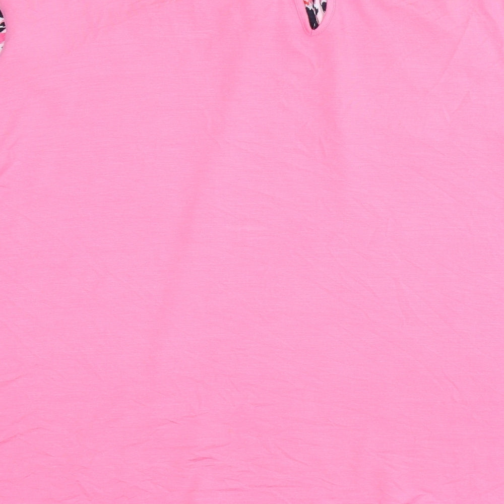 Womens UK Size 16 Marks and Spencer Pink Jersey Blouse