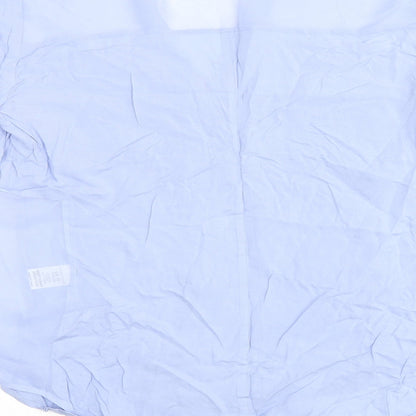 Womens UK Size 10 Warehouse Blue Jersey Button-Up