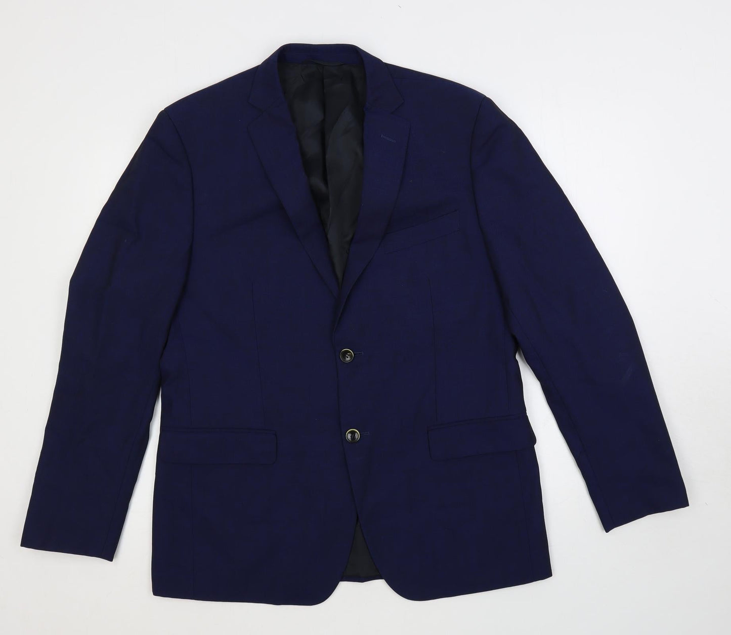 Balmain Mens Blue Wool Jacket Suit Jacket Size 40 Regular