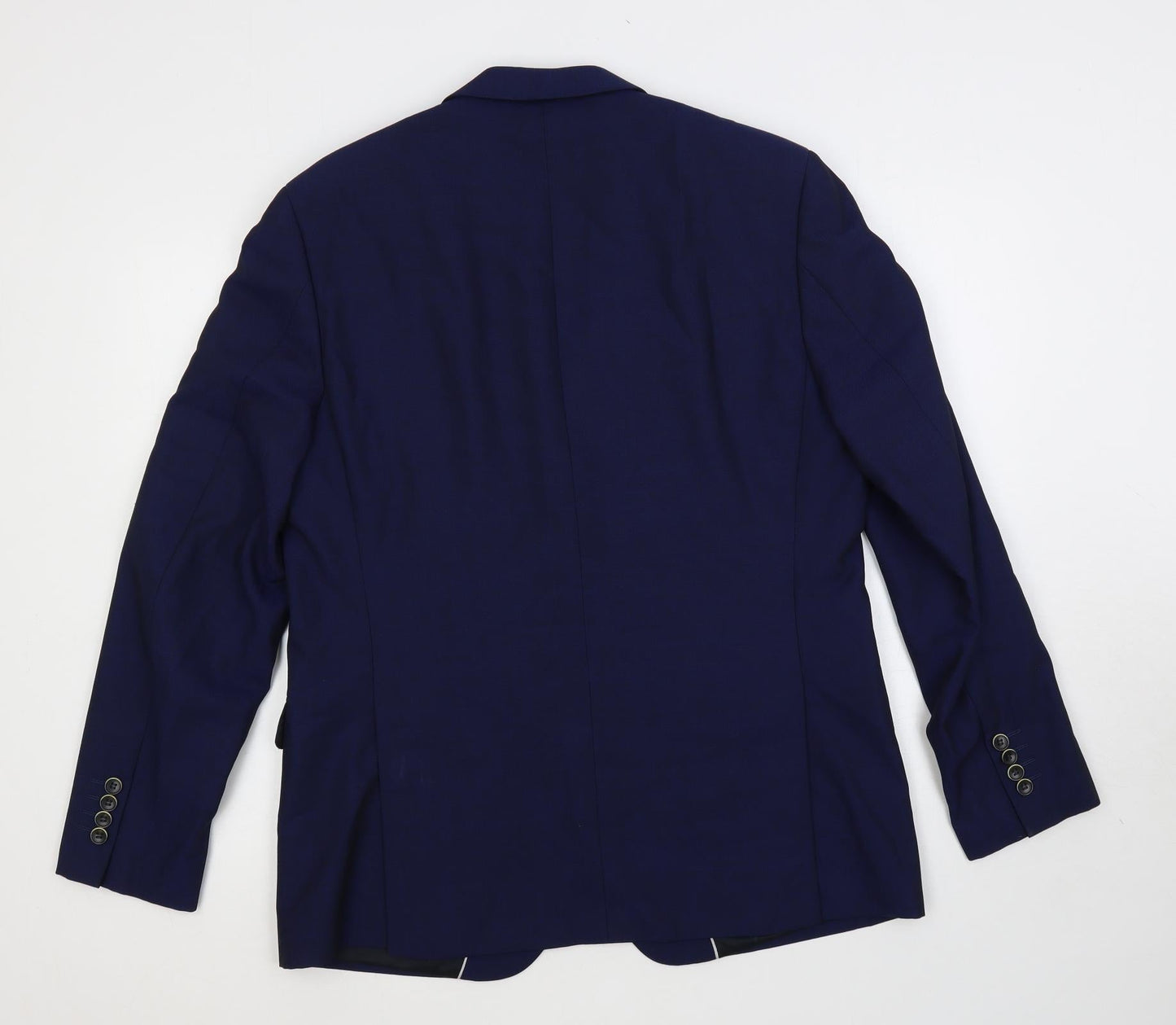 Balmain Mens Blue Wool Jacket Suit Jacket Size 40 Regular