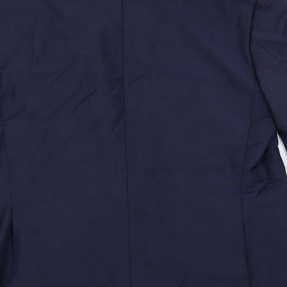 Nicholas Jones Mens Blue Wool Jacket Suit Jacket Size 46 Regular