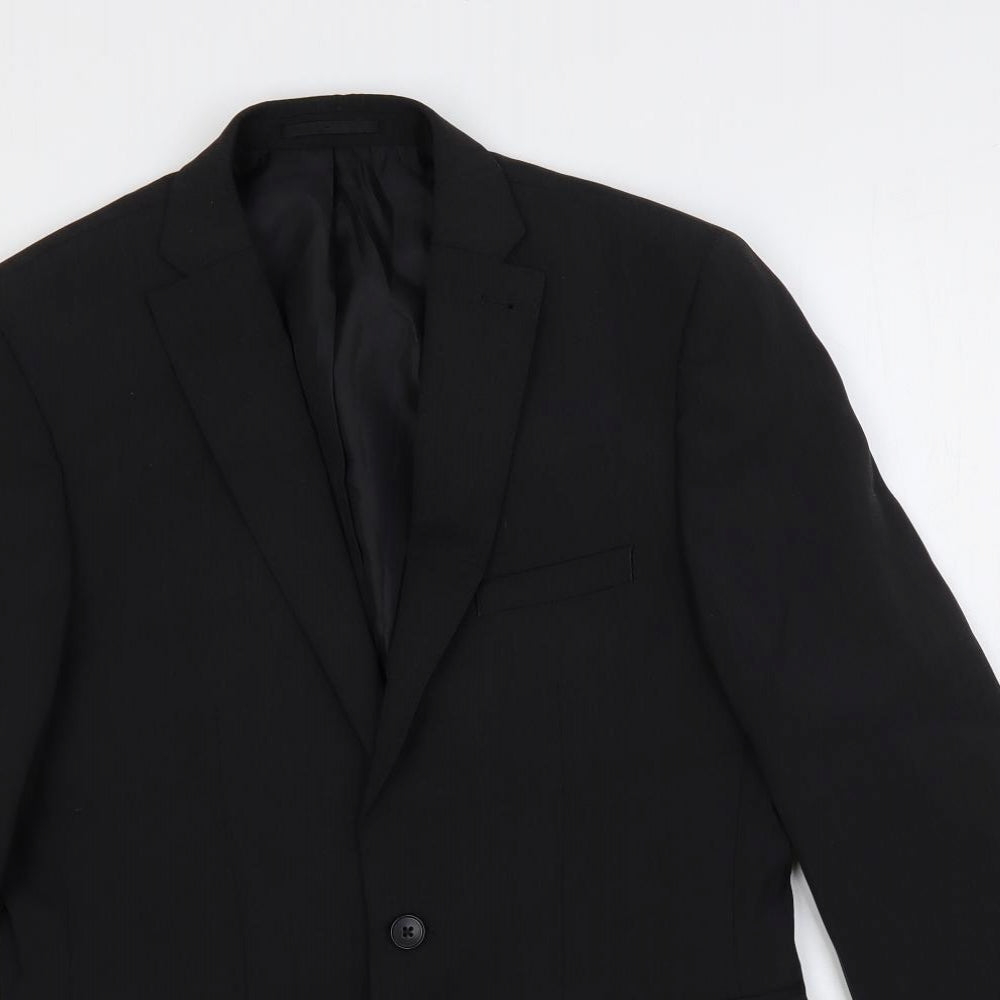 Mens UK Size 36 Fellini Regular Black Suit Jacket