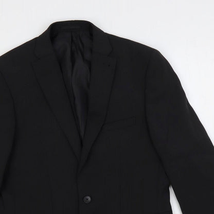Mens UK Size 36 Fellini Regular Black Suit Jacket