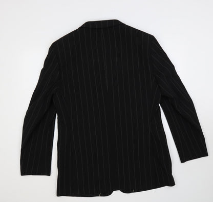 Mens UK Size 42 River Island Regular Black Suit Jacket