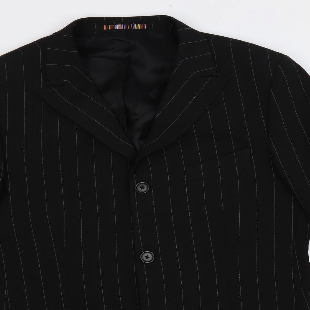Mens UK Size 42 River Island Regular Black Suit Jacket