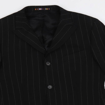 Mens UK Size 42 River Island Regular Black Suit Jacket