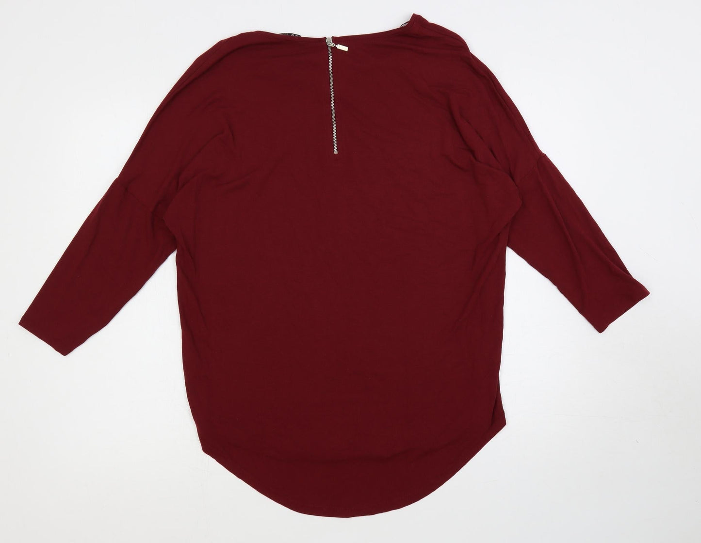 Womens UK Size 12 Select Red Basic T-Shirt