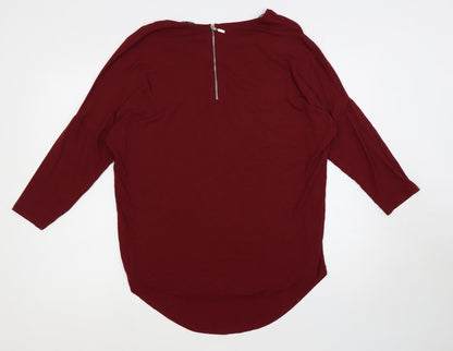 Womens UK Size 12 Select Red Basic T-Shirt