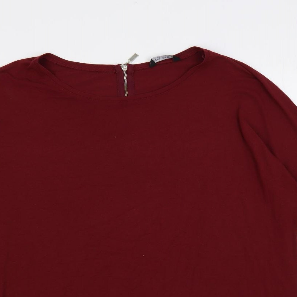 Womens UK Size 12 Select Red Basic T-Shirt