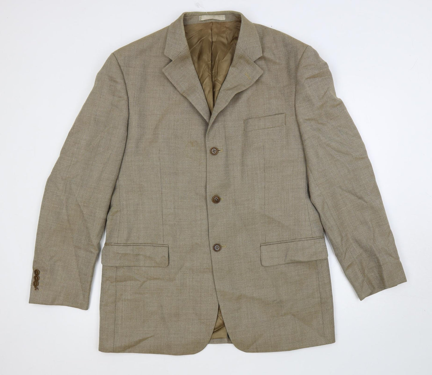 Mens UK Size 42 Marks and Spencer Regular Beige Suit Jacket