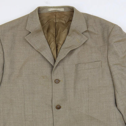Mens UK Size 42 Marks and Spencer Regular Beige Suit Jacket