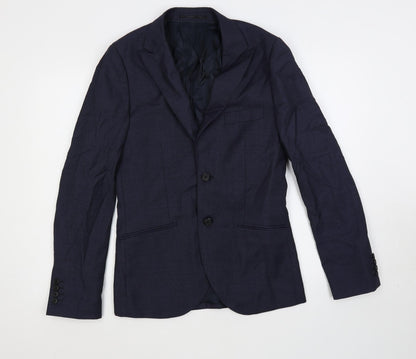 Mens UK Size 36 Topman Regular Blue Suit Jacket