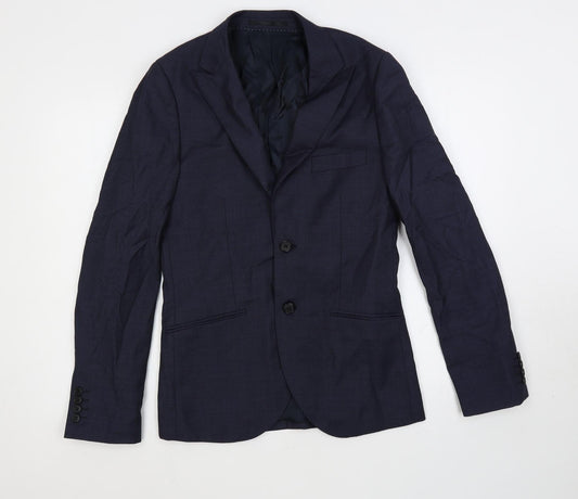 Mens UK Size 36 Topman Regular Blue Suit Jacket