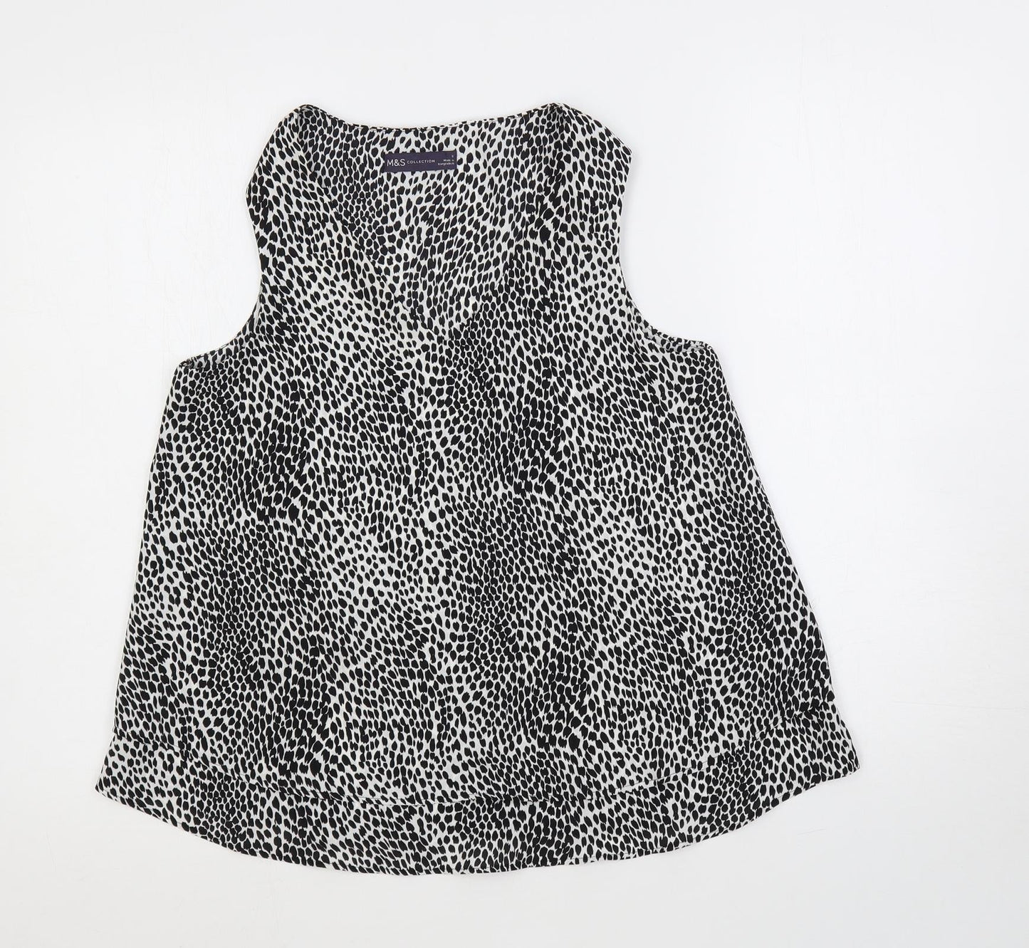 Womens UK Size 8 Marks and Spencer Black Basic Blouse