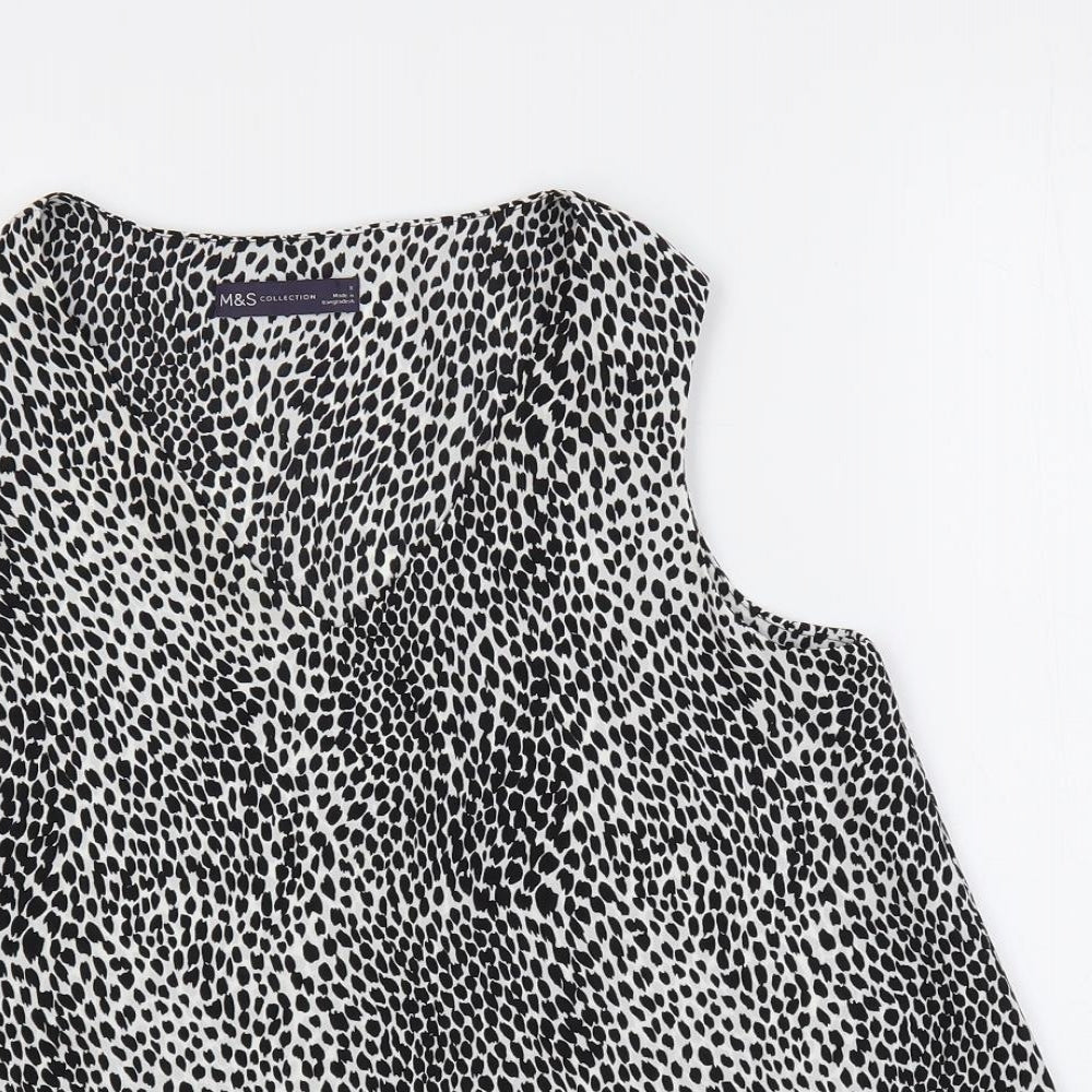 Womens UK Size 8 Marks and Spencer Black Basic Blouse