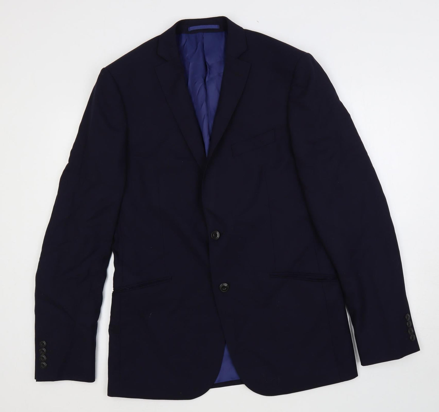 Mens UK Size 40 Marks and Spencer Regular Blue Suit Jacket