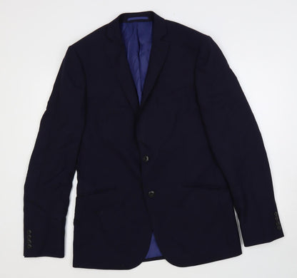 Mens UK Size 40 Marks and Spencer Regular Blue Suit Jacket
