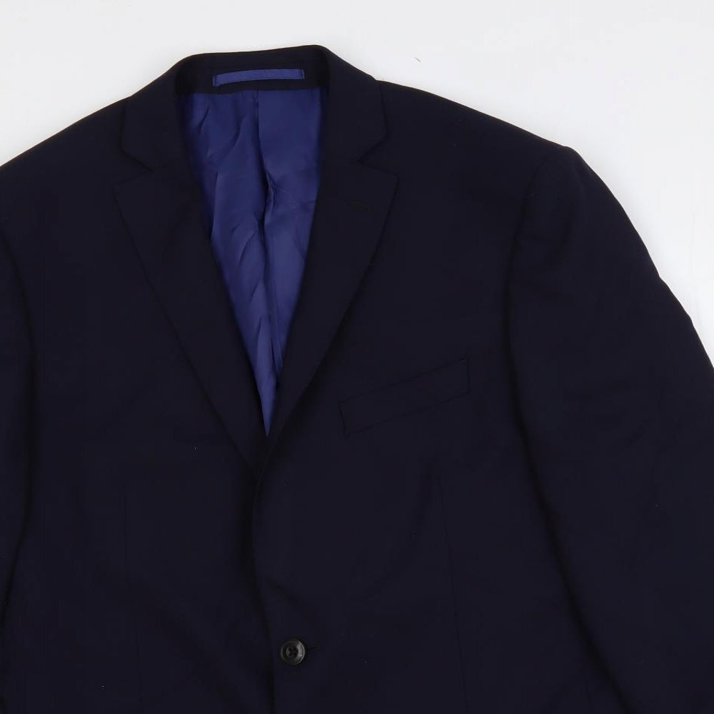 Mens UK Size 40 Marks and Spencer Regular Blue Suit Jacket