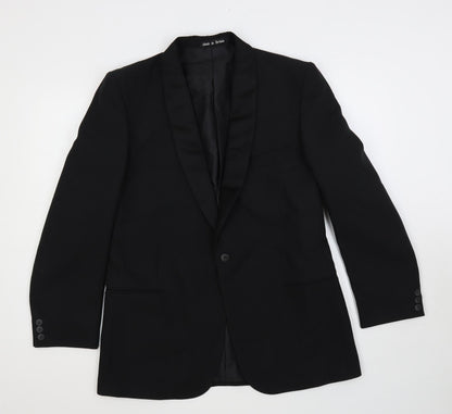 Mens UK Size 36 Dunn & Co Regular Black Suit Tuxedo