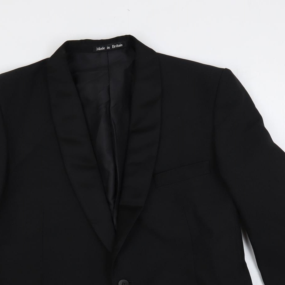 Mens UK Size 36 Dunn & Co Regular Black Suit Tuxedo