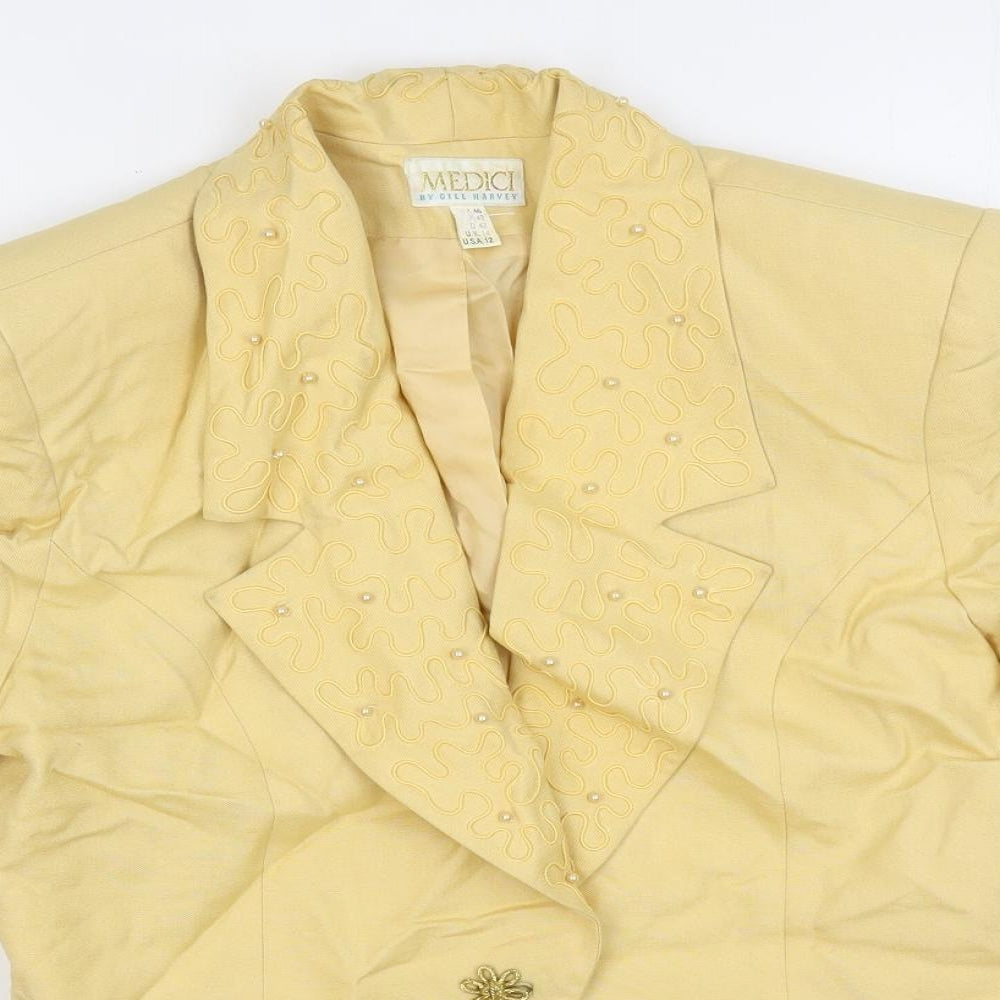 Womens UK Size 14 Medici Yellow Jacket
