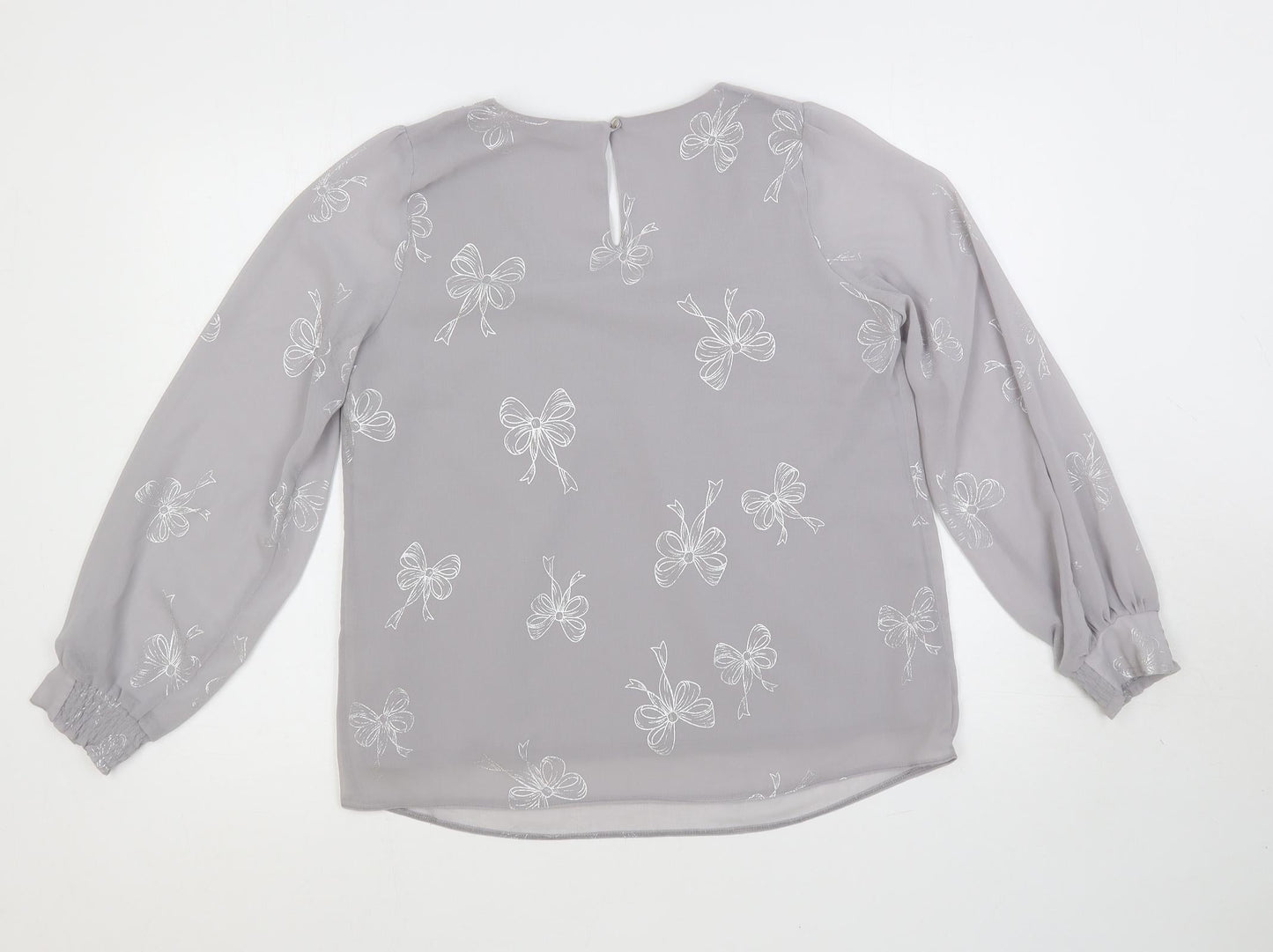 Womens UK Size S Wallis Grey Basic Blouse