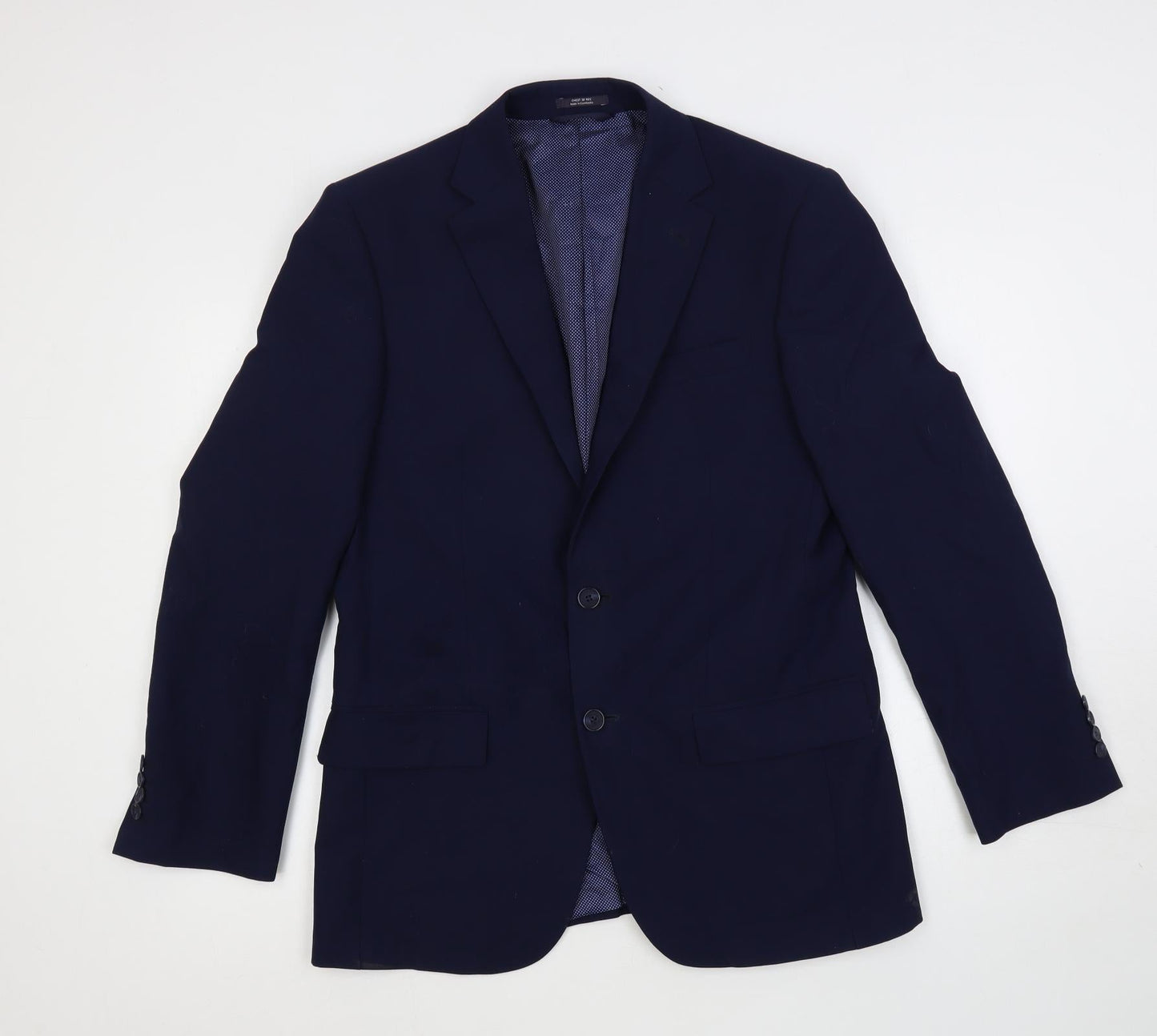 Mens UK Size 38 Marks and Spencer Regular Blue Suit Jacket